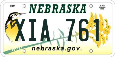 NE license plate XIA761