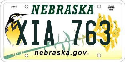NE license plate XIA763
