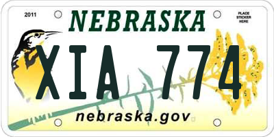 NE license plate XIA774