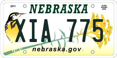 NE license plate XIA775