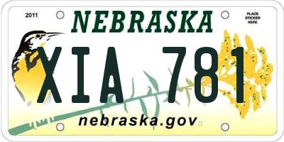 NE license plate XIA781