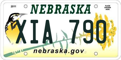 NE license plate XIA790