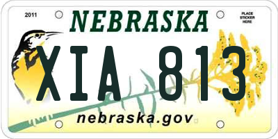 NE license plate XIA813