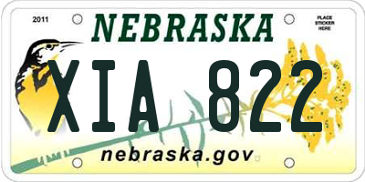 NE license plate XIA822