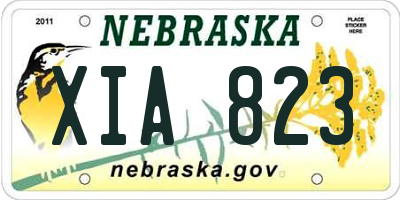 NE license plate XIA823
