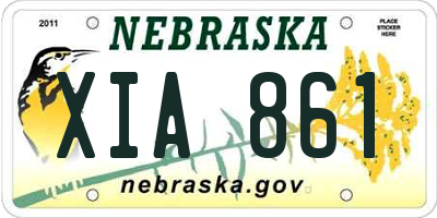 NE license plate XIA861