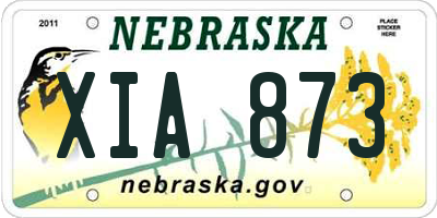 NE license plate XIA873