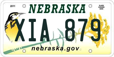 NE license plate XIA879
