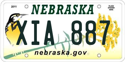 NE license plate XIA887