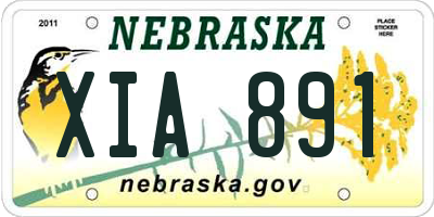 NE license plate XIA891