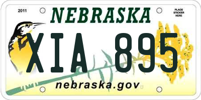 NE license plate XIA895