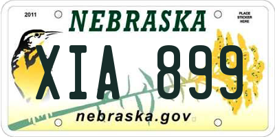 NE license plate XIA899