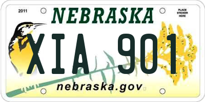 NE license plate XIA901