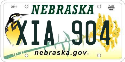 NE license plate XIA904