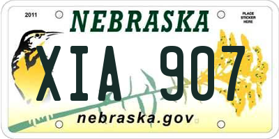 NE license plate XIA907