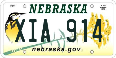 NE license plate XIA914