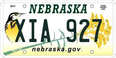 NE license plate XIA927