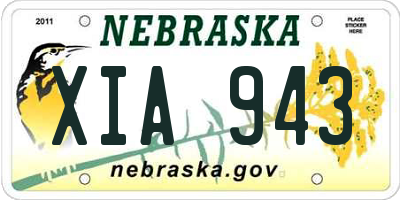 NE license plate XIA943