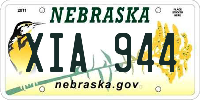 NE license plate XIA944