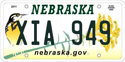 NE license plate XIA949