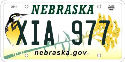 NE license plate XIA977