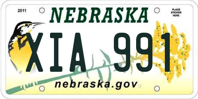 NE license plate XIA991