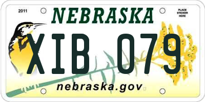 NE license plate XIB079