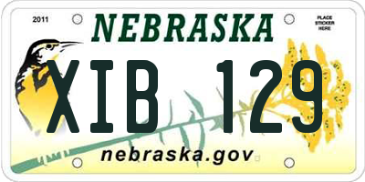NE license plate XIB129