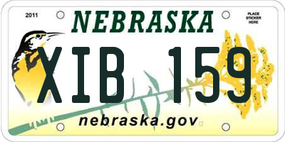 NE license plate XIB159