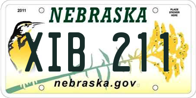 NE license plate XIB211