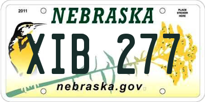 NE license plate XIB277