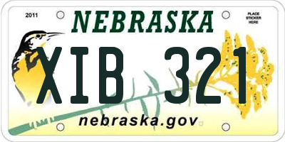 NE license plate XIB321