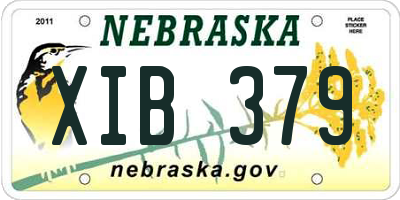 NE license plate XIB379
