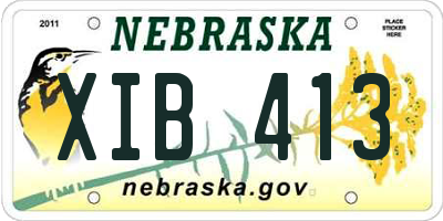NE license plate XIB413