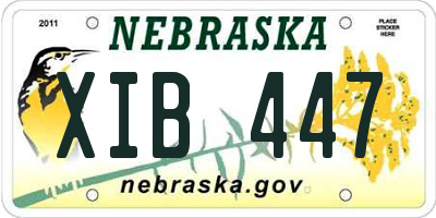 NE license plate XIB447