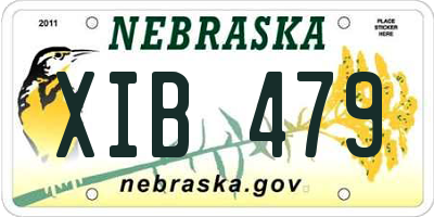 NE license plate XIB479