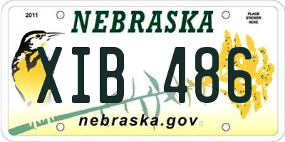 NE license plate XIB486