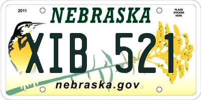 NE license plate XIB521