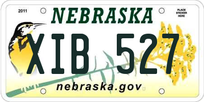 NE license plate XIB527