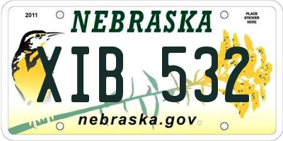 NE license plate XIB532