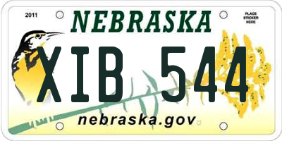 NE license plate XIB544