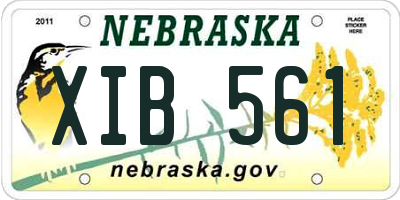 NE license plate XIB561