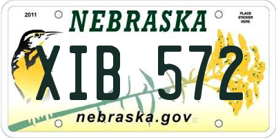 NE license plate XIB572