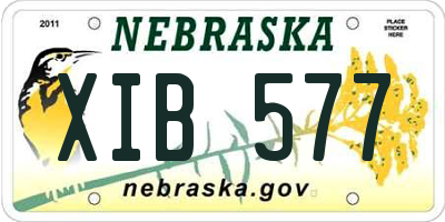 NE license plate XIB577
