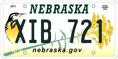 NE license plate XIB721