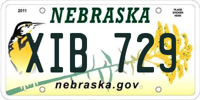 NE license plate XIB729