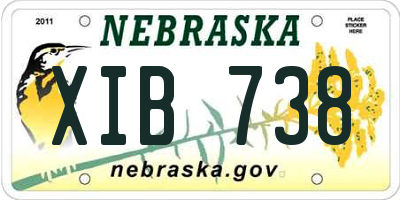 NE license plate XIB738