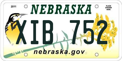 NE license plate XIB752