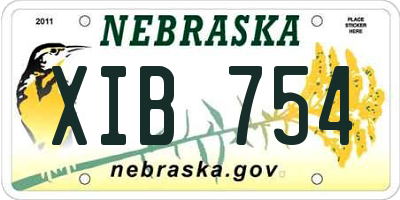 NE license plate XIB754