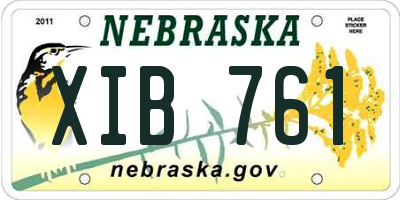 NE license plate XIB761